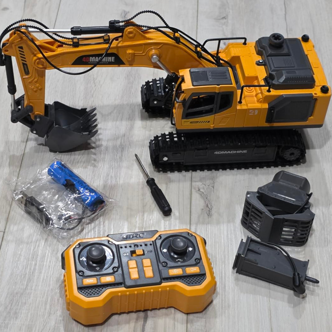 Excavadora RC con humo real