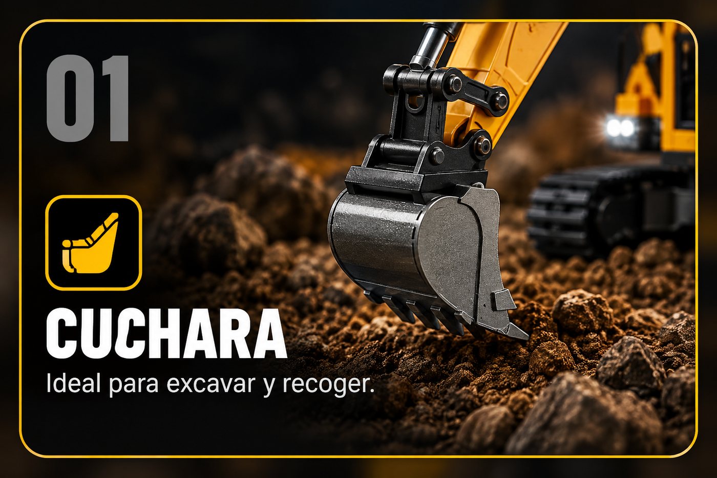 Herramienta 01, cuchara: ideal para excavar y recoger