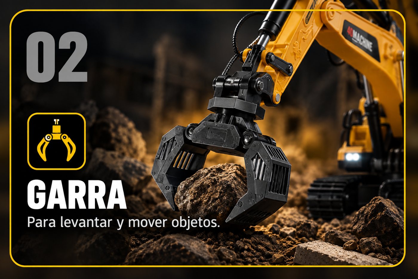 Herramienta 02, garra: para levantar y mover objetos